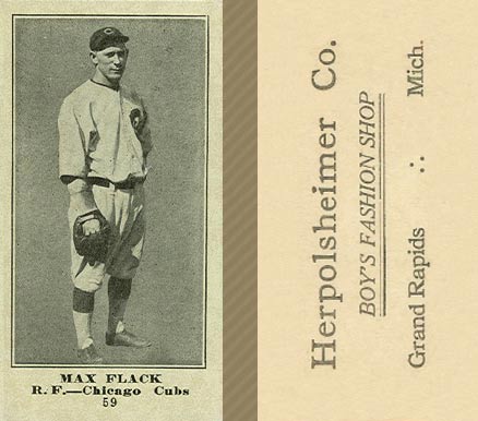 1916 Herpolsheimer Co. Max Flack #59 Baseball Card