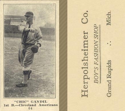 1916 Herpolsheimer Co. Chic Gandil #64 Baseball Card