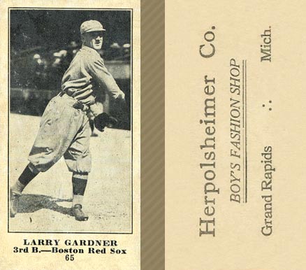 1916 Herpolsheimer Co. Larry Gardner #65 Baseball Card