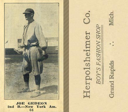 1916 Herpolsheimer Co. Joe Gedeon #66 Baseball Card