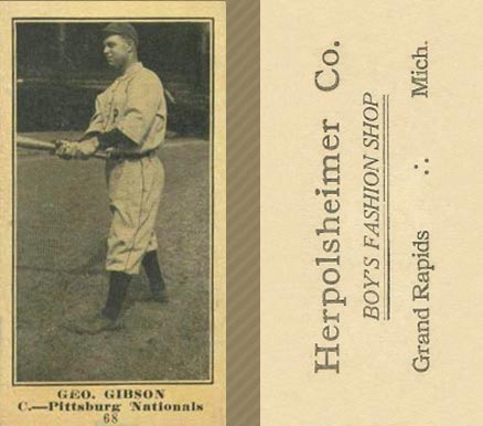 1916 Herpolsheimer Co. Geo. Gibson #68 Baseball Card