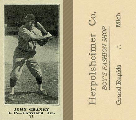 1916 Herpolsheimer Co. John Graney #71 Baseball Card