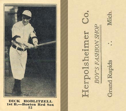 1916 Herpolsheimer Co. Dick Hoblitzell #83 Baseball Card