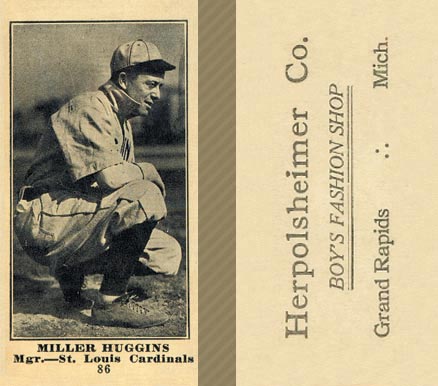 1916 Herpolsheimer's Miller Huggins #86 Baseball Card