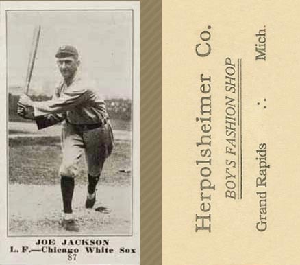 1916 Herpolsheimer Co. Joe Jackson #87 Baseball Card