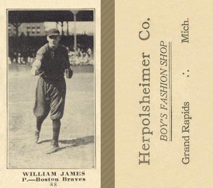 1916 Herpolsheimer Co. William James #88 Baseball Card