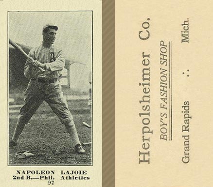 1916 Herpolsheimer Co. Napoleon Lajoie #97 Baseball Card
