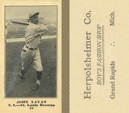 1916 Herpolsheimer Co. John Lavan #99 Baseball Card