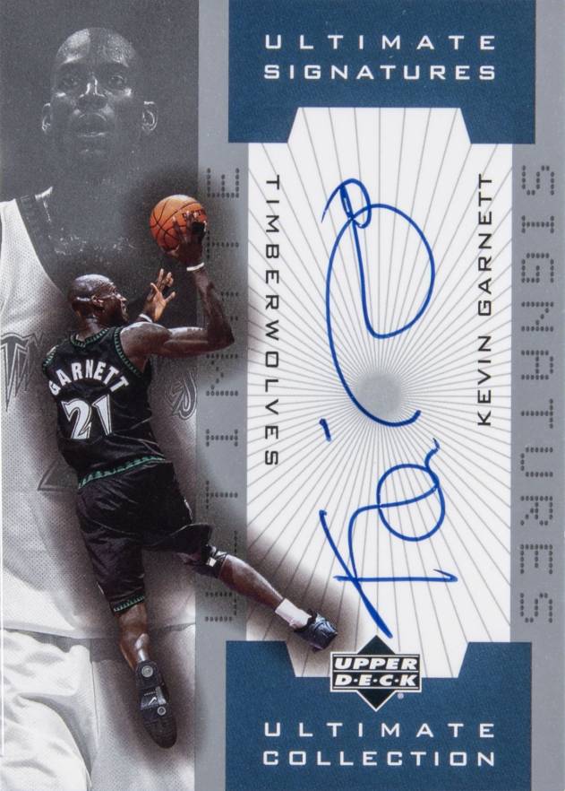 2001 Upper Deck Ultimate Collection Ultimate Signatures Kevin Garnett #KG-A Basketball Card