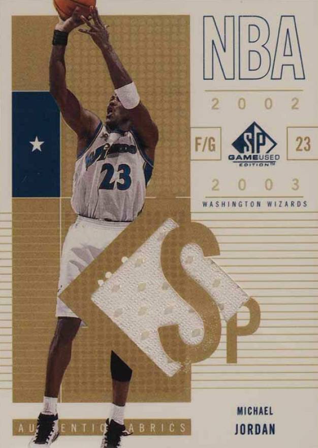 2002 SP Game Used Michael Jordan #100 Basketball Card