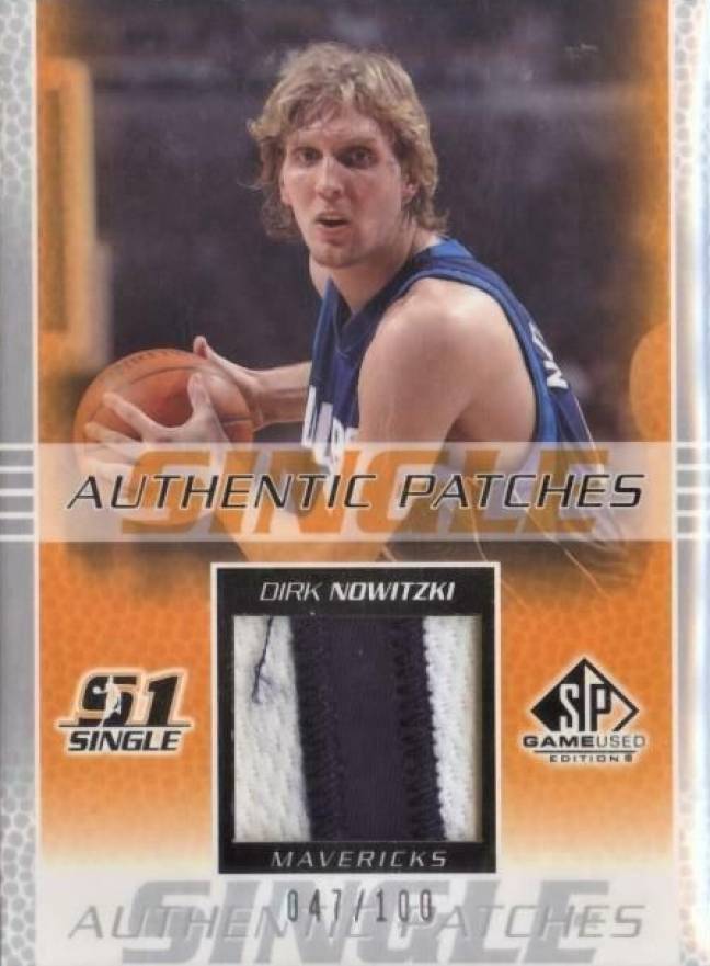 2003 SP Game Used Authentic Patches Dirk Nowitzki #DN-P Basketball Card