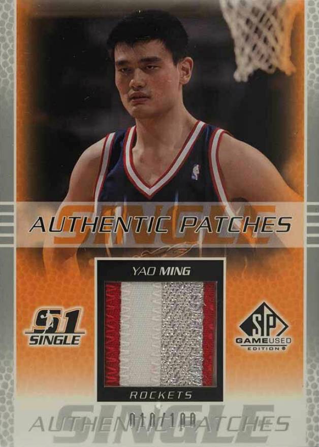 2003 SP Game Used Authentic Patches Yao Ming #YM-P Basketball Card