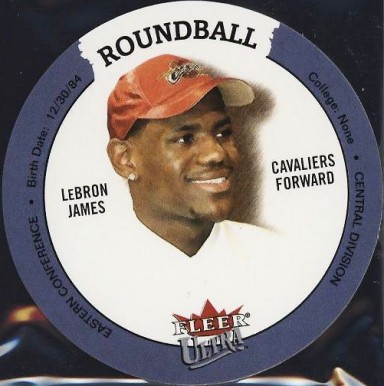 2003 Ultra Roundball Discs LeBron James #31 Basketball Card