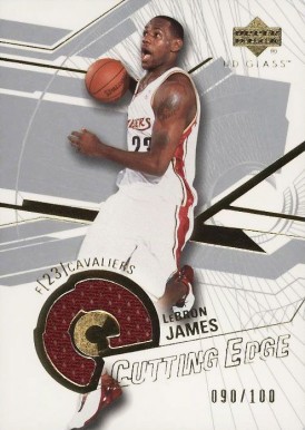 2003 Upper Deck Glass Cutting Edge LeBron James #CE-LJ Basketball Card