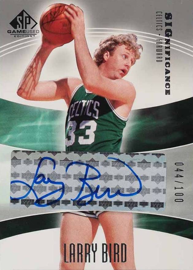 2004 SP Game Used SIGnificance Larry Bird #SIGLA Basketball Card