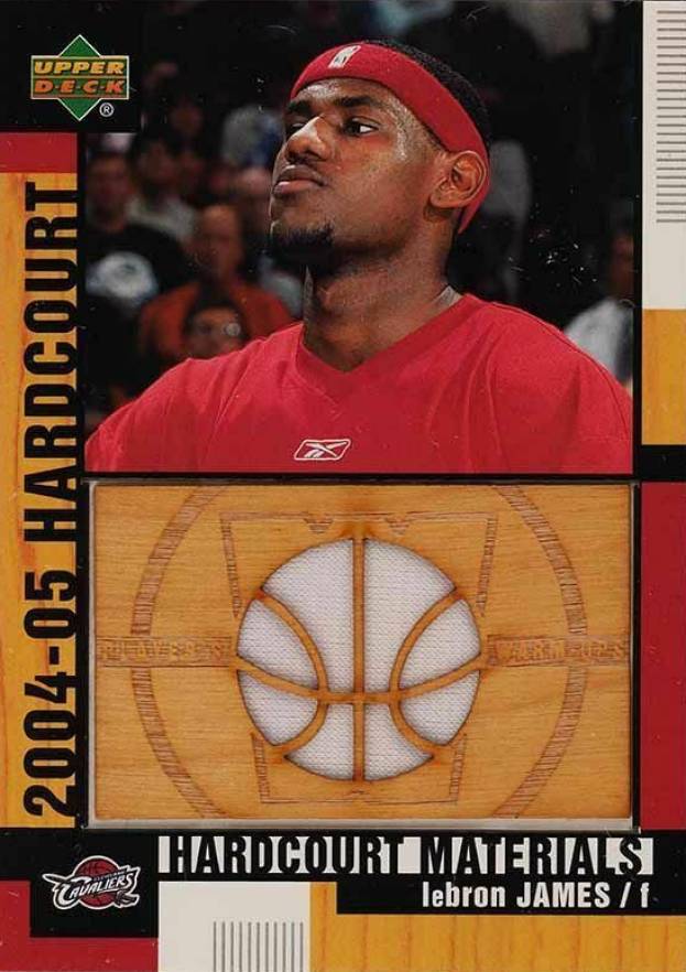 2004  Upper Deck Hardcourt Materials Combo LeBron James #HCMLJ Basketball Card