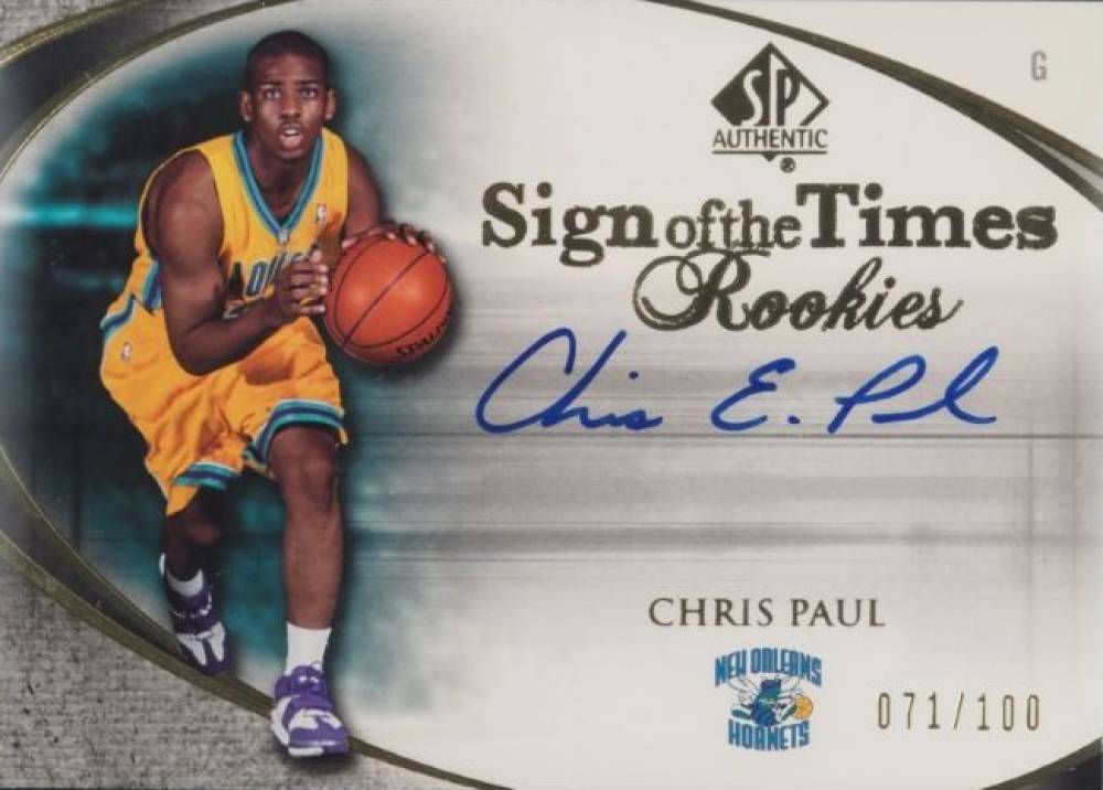2005 SP Authentic Sign Of The Times Rookies Chris Paul #CP Basketball Card