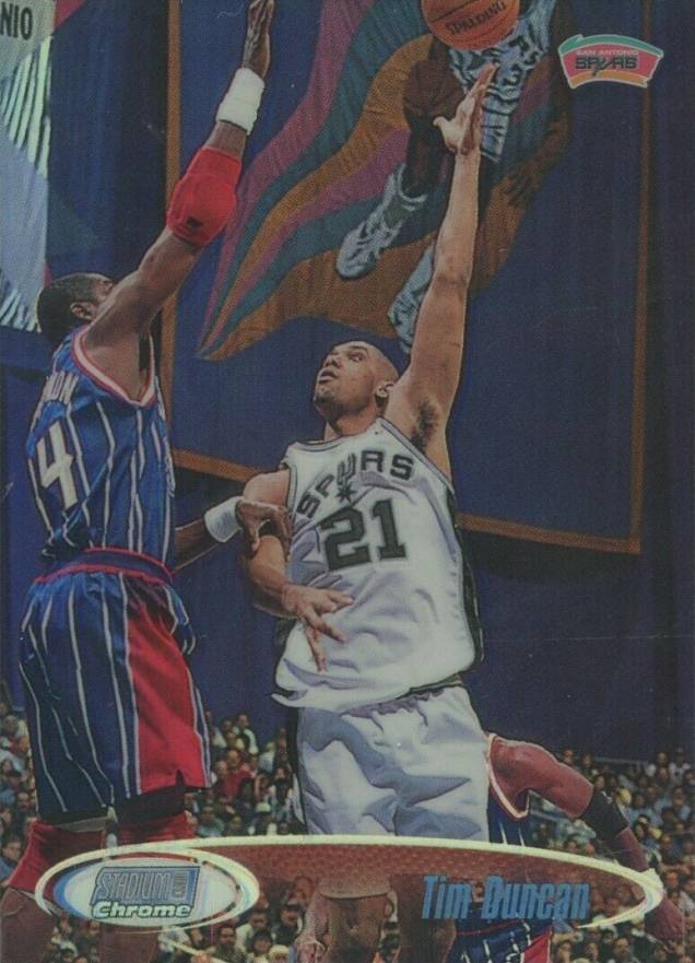 1998 Stadium Club Chrome  Tim Duncan #17 Basketball Card