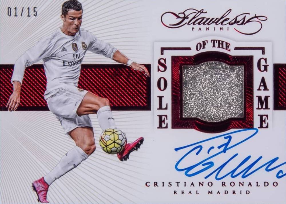 2016 Panini Flawless Sole of the Game Autograph Cristiano Ronaldo #SSCR7 Soccer Card