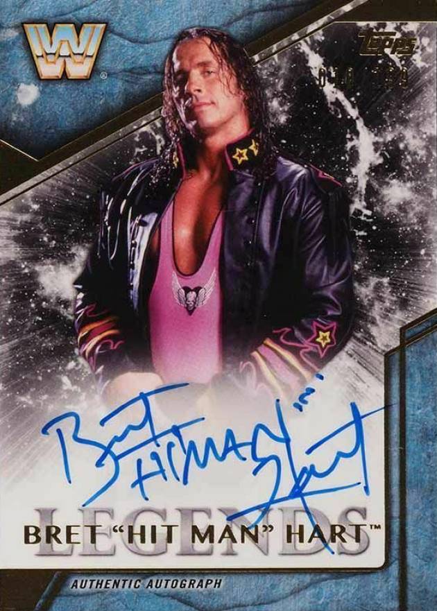 2017 Topps Legends of WWE Autographs Bret Hart #LABM Other Sports Card