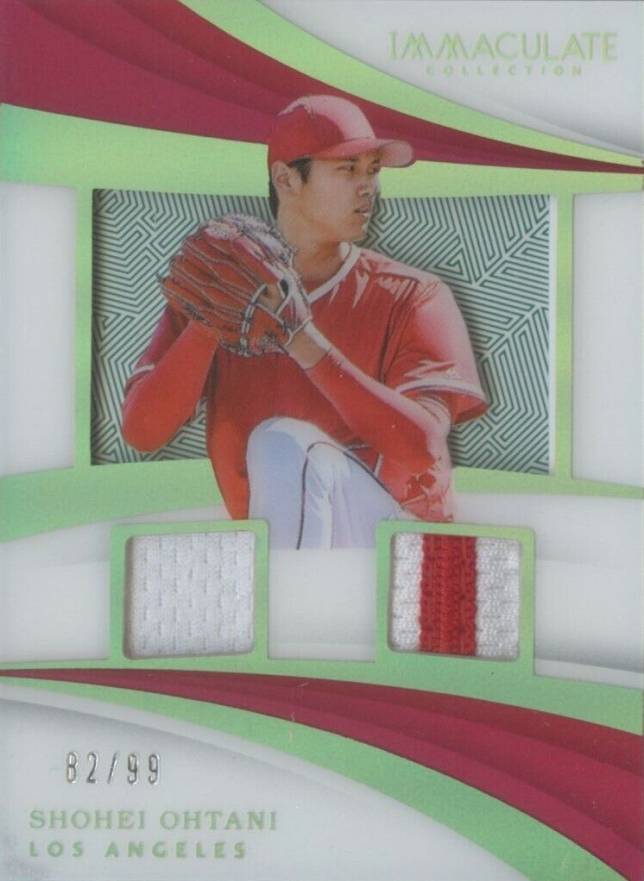 2018 Panini Immaculate Shadowbox Materials Shohei Ohtani #SO Baseball Card