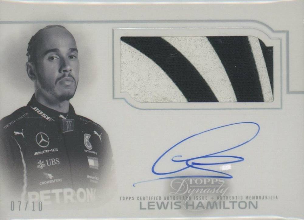 2020 Topps Dynasty Formula 1 Autographed Glove Relic Lewis Hamilton #AFPLH Other Sports Card