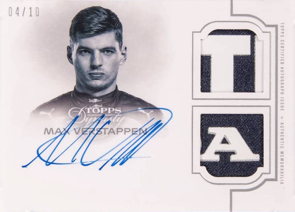 2020 Topps Dynasty Formula 1 Single Driver Autographed Dual Relics Max Verstappen #MV Other Sports Card