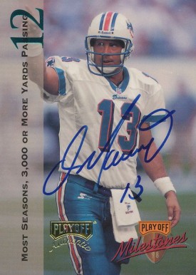1998 Playoff Absolute Dan Marino Milestones Autographs Dan Marino #12 Football Card