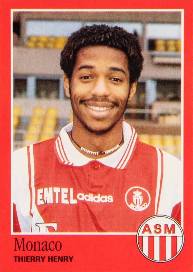 1996 Panini Foot '97 Thierry Henry #195 Soccer Card