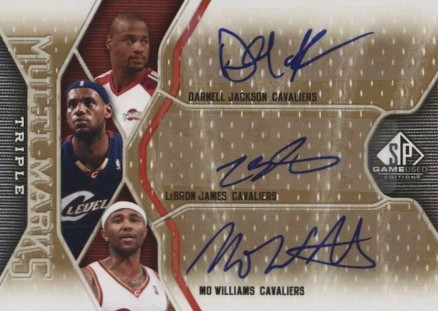 2009 SP Game Used Multi Marks Triple Darnell Jackson/LeBron James/Mo Williams #MTJJW Basketball Card