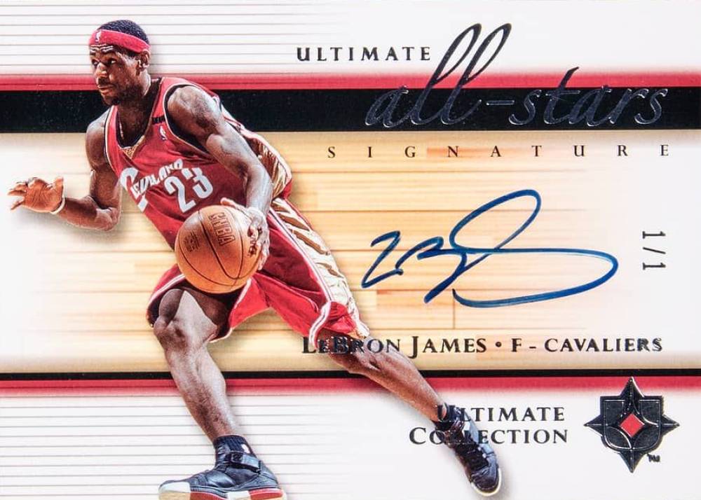2005 Ultimate Collection All-Stars Signatures LeBron James #AS-LJ Basketball Card