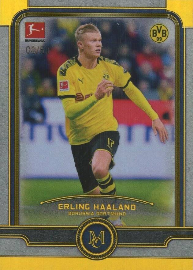 2019 Topps Museum Collection Bundesliga Erling Haaland #84 Soccer Card