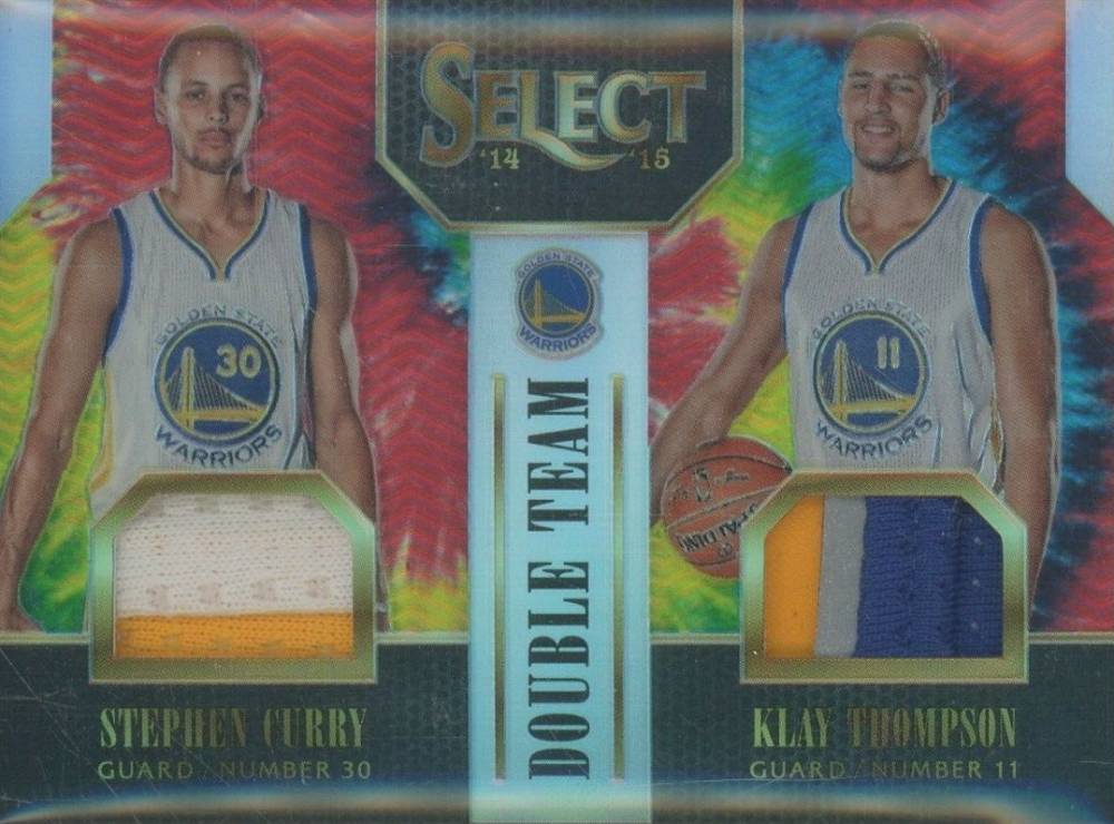 2014 Panini Select Double Team Jerseys Klay Thompson/Stephen Curry #25 Basketball Card