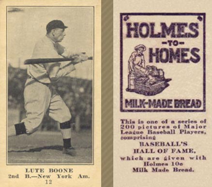 1916 Holmes for Homes Bread Lute Boone #12 Baseball Card