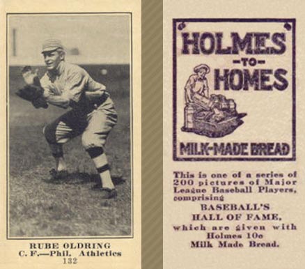 1916 Holmes for Homes Bread Rube Oldring #132 Baseball Card