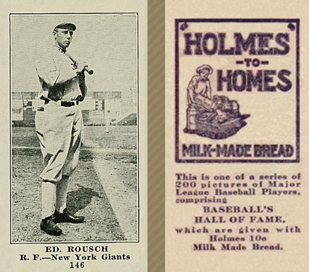 1916 Holmes for Homes Bread Ed. Roush #146 Baseball Card