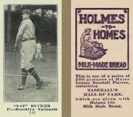 1916 Holmes for Homes Bread Nap Rucker #148 Baseball Card