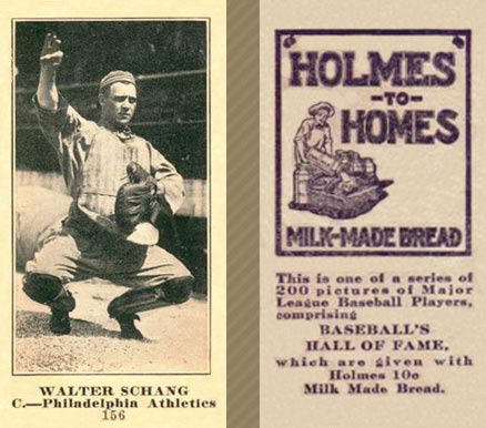 1916 Holmes for Homes Bread Walter Schang #156 Baseball Card