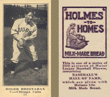 1916 Holmes for Homes Bread Roger Bresnahan #16 Baseball Card