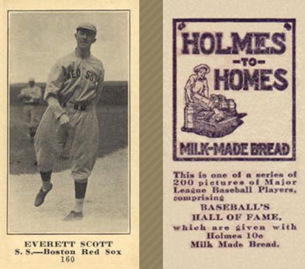 1916 Holmes for Homes Bread Everett Scott #160 Baseball Card