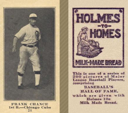 1916 Holmes for Homes Bread Frank Chance #28 Baseball Card