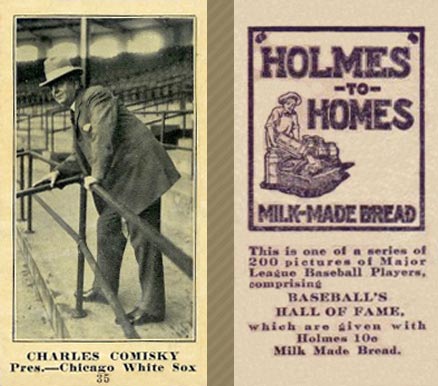 1916 Holmes for Homes Bread Charles Comiskey #35 Baseball Card