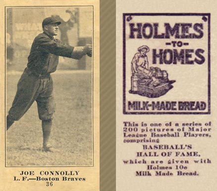 1916 Holmes for Homes Bread Joe Connolly #36 Baseball Card