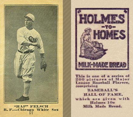 1916 Holmes for Homes Bread Hap Felsch #57 Baseball Card