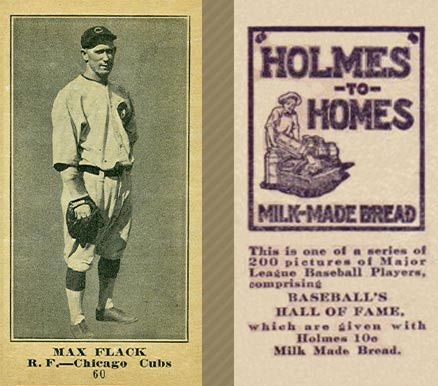 1916 Holmes for Homes Bread Max Flack #60 Baseball Card