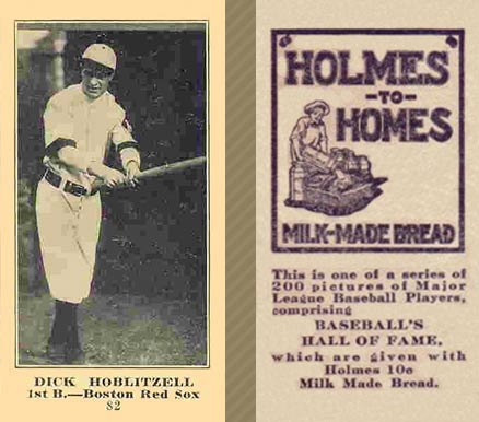 1916 Holmes for Homes Bread Dick Hoblitzell #82 Baseball Card