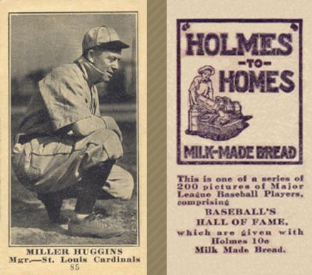 1916 Holmes for Homes Bread Miller Huggins #85 Baseball Card