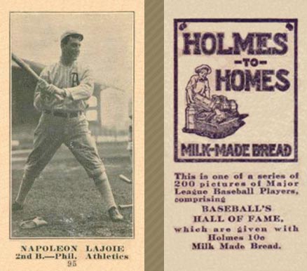 1916 Holmes for Homes Bread Napoleon Lajoie #95 Baseball Card