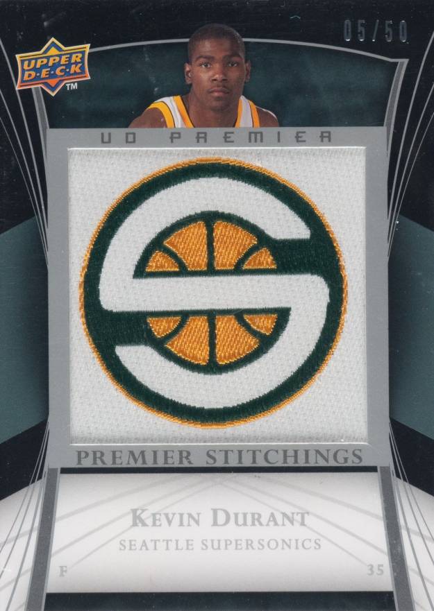 2007 Upper Deck Premier Stitchings Patches Kevin Durant #PS-KD Basketball Card