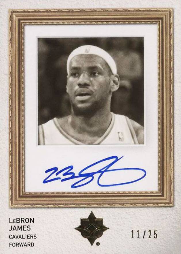 2008 Ultimate Collection Prototypical Portraits Autographs LeBron James #PP-LJ Basketball Card